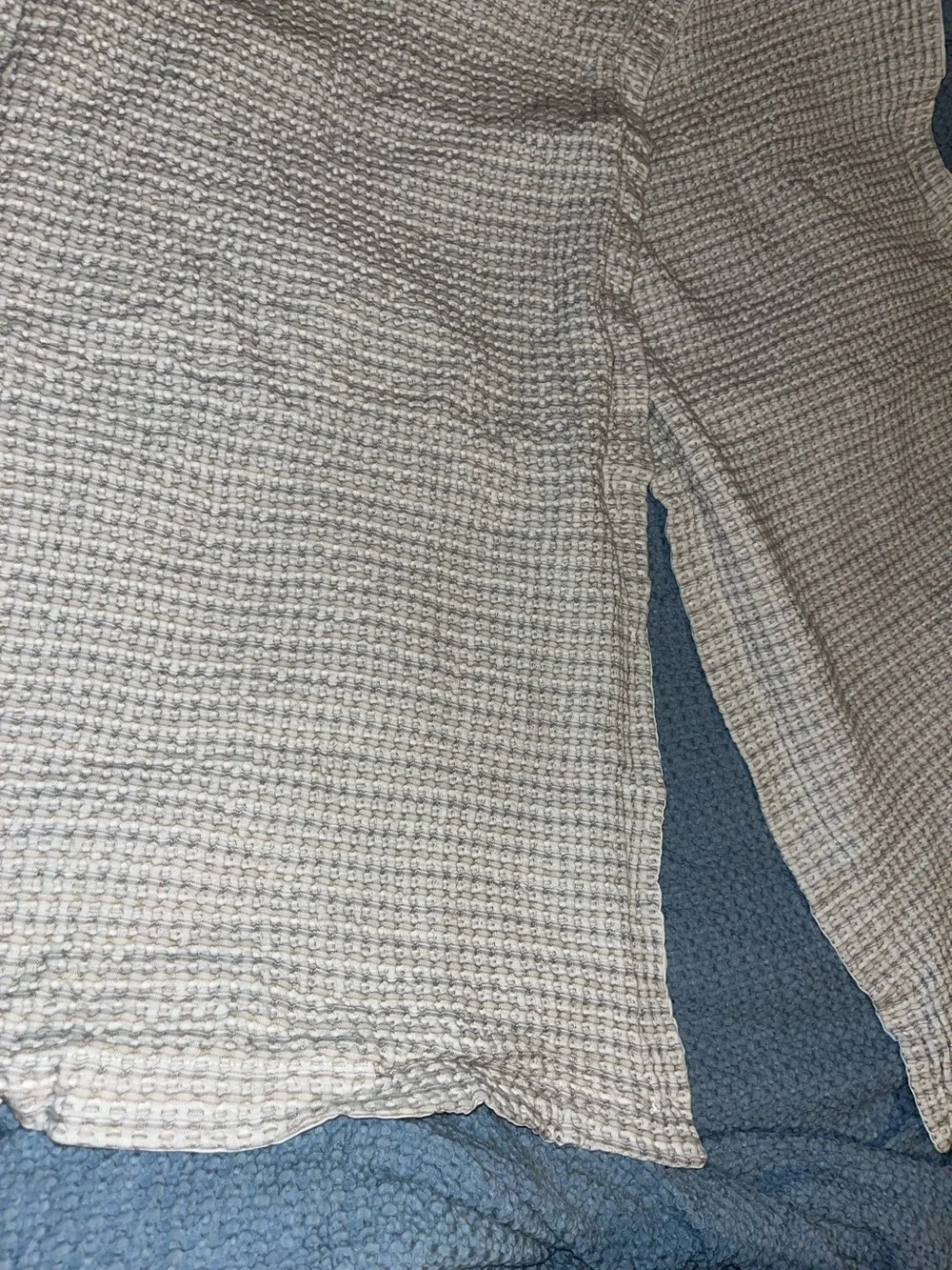 Waffle Weave Pillow Shams in Cream ~ 100% Cotton ~ 2 shams